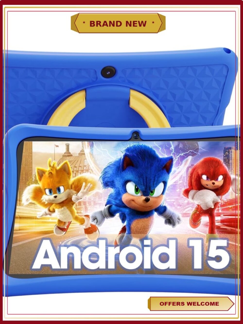 10.1" Android 15 Kids Tablet, 6GB RAM 64GB ROM, Educational Tablet for Toddler